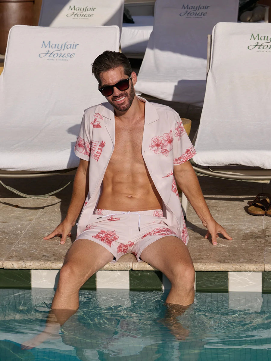 Ocean Drive Swim Shorts - Red