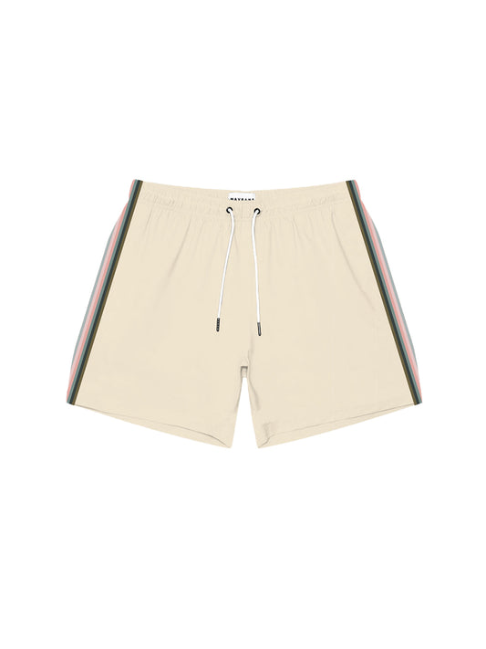 Rayas Swim Shorts - Beige