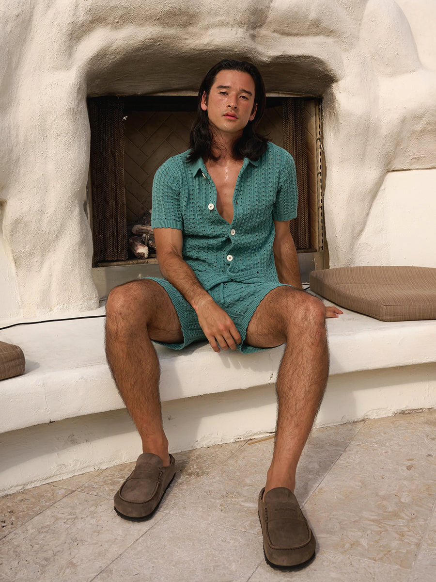 Salt Water Knit Shirt - Teal