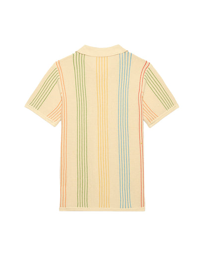 Sliced Knit Shirt - Beige