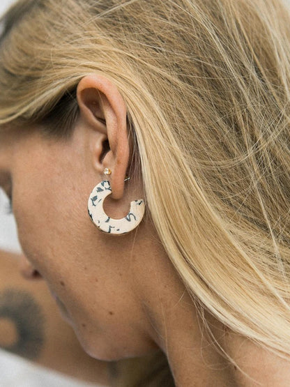 Ray Hoop Earrings - Tiger