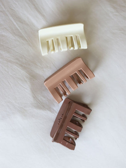 Coco Hair Claw Set  - Chocolate Tones