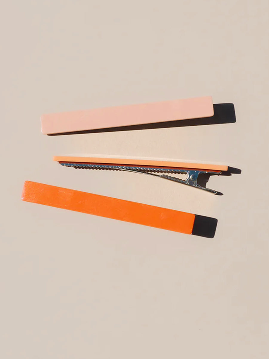 Evie Hair Clips - Mango