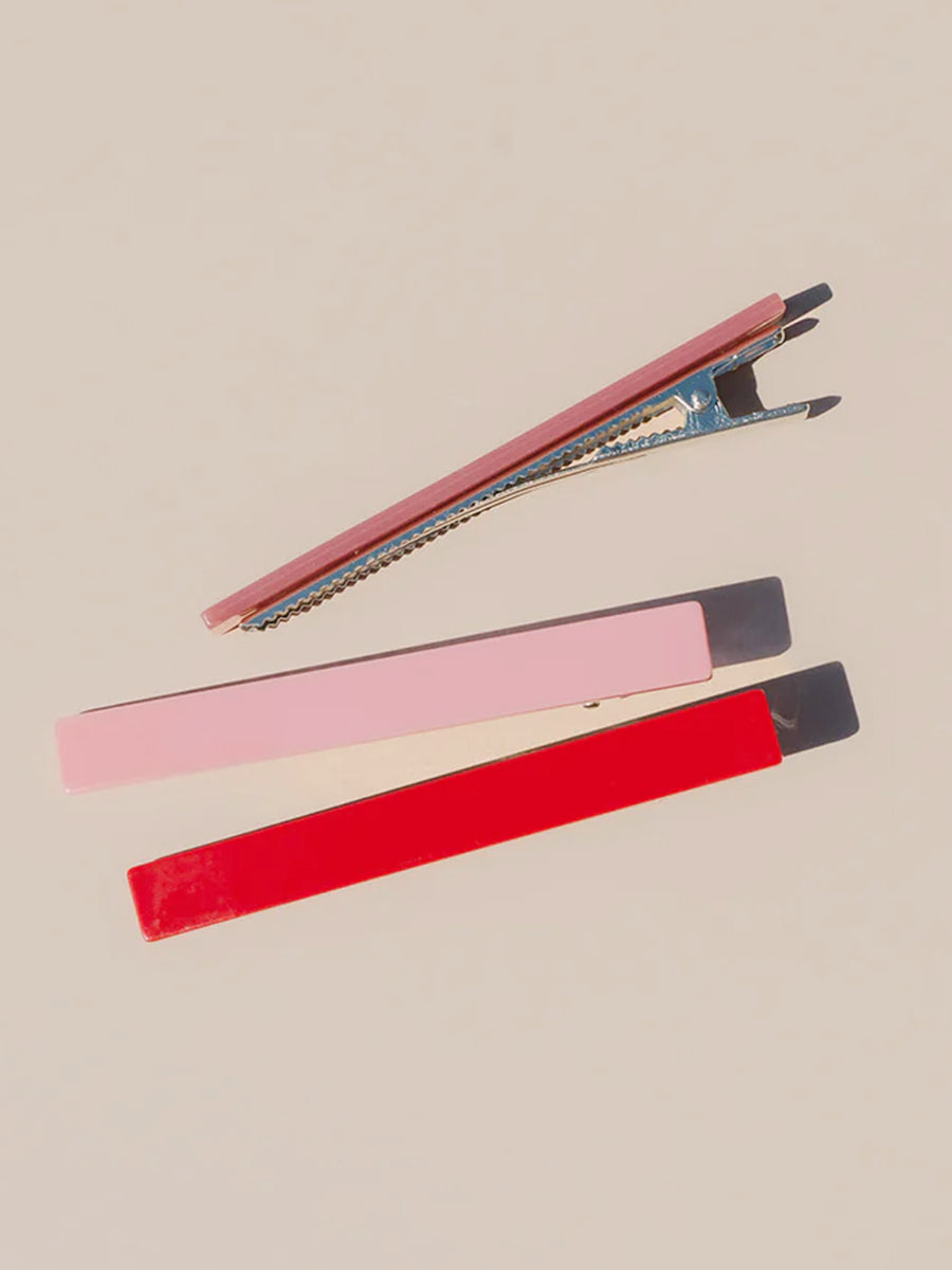 Evie Hair Clips - Rose