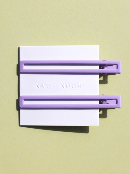 Leia Hair Clip Duo - Lilac