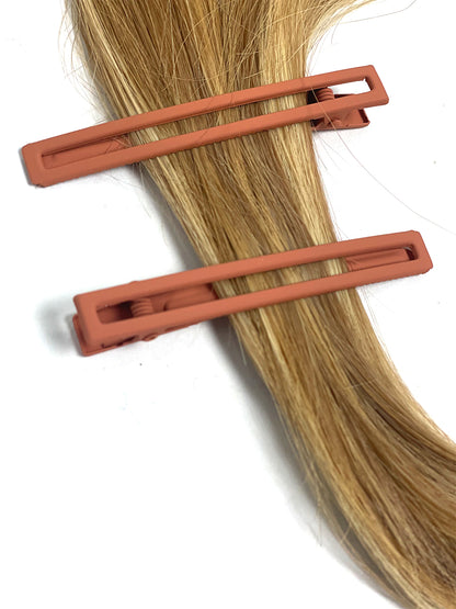 Leia Hairclip Duo - Burnt Orange