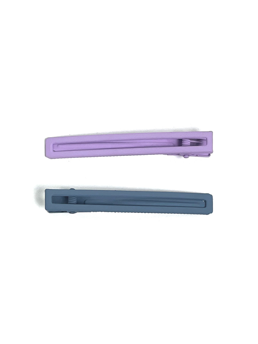 Leia Hairclip Duo - Lilac & Sky