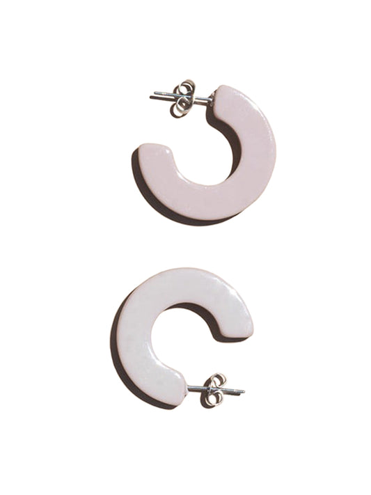 Ray Hoop Earrings - Clay