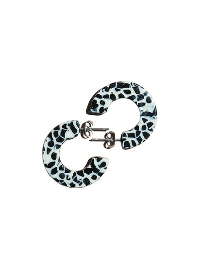Ray Hoop Earrings - Dalmatian