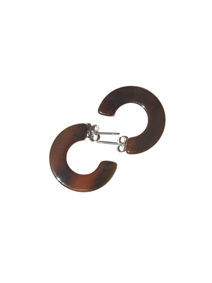 Ray Hoop Earrings - Espresso