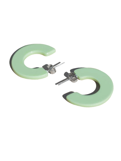 Ray Hoop Earrings - Kiwi