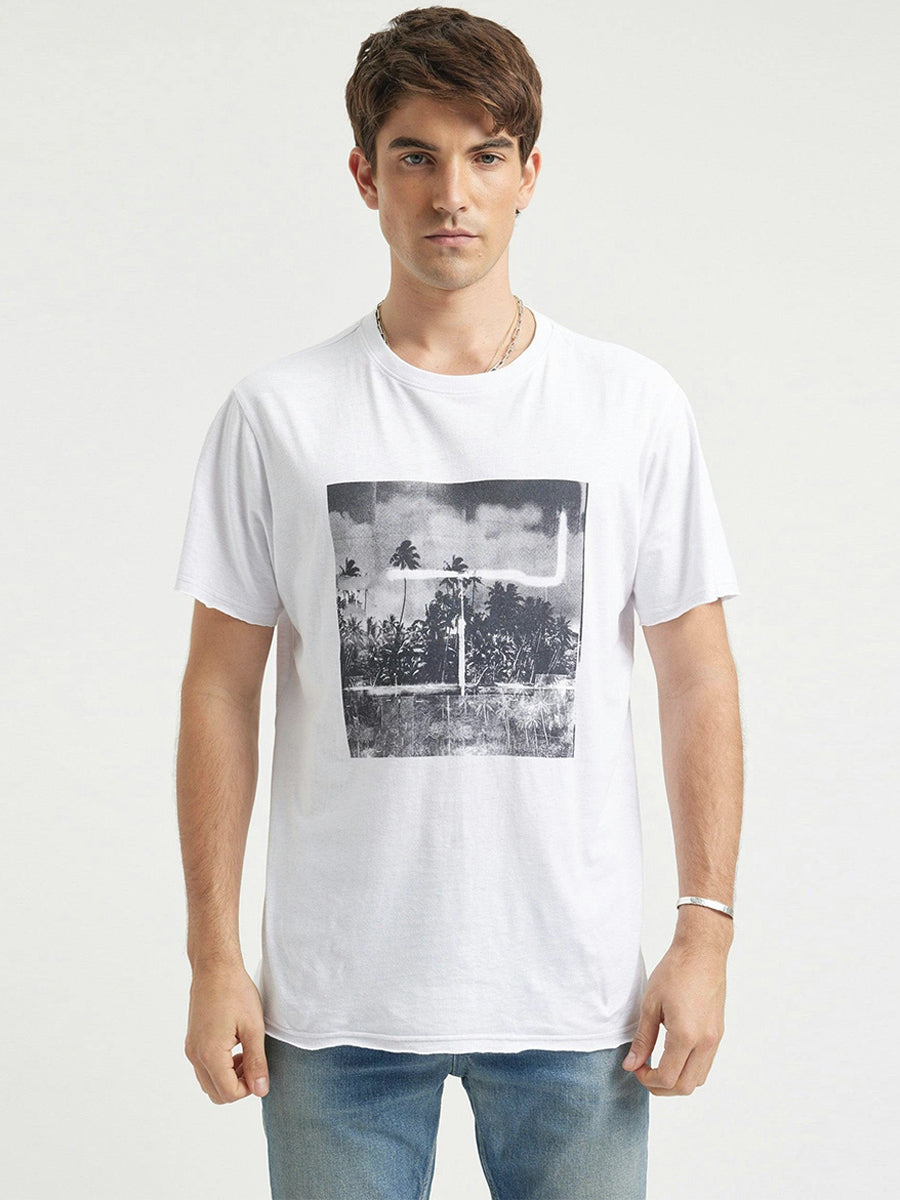 Graaf Linen Art Tee - White