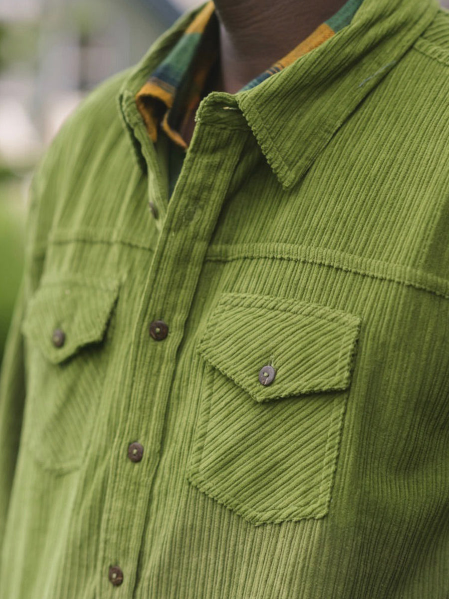 Mossy Path Corduroy Jacket - Forest Green