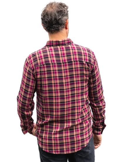Purple Rain Long Sleeve Shirt - Plum & Black