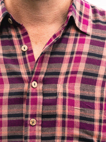 Purple Rain Long Sleeve Shirt - Plum & Black