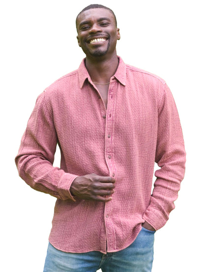 Redwoods Long Sleeve Shirt - Washed Maroon