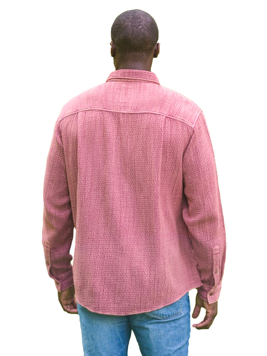 Redwoods Long Sleeve Shirt - Washed Maroon