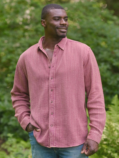 Redwoods Long Sleeve Shirt - Washed Maroon