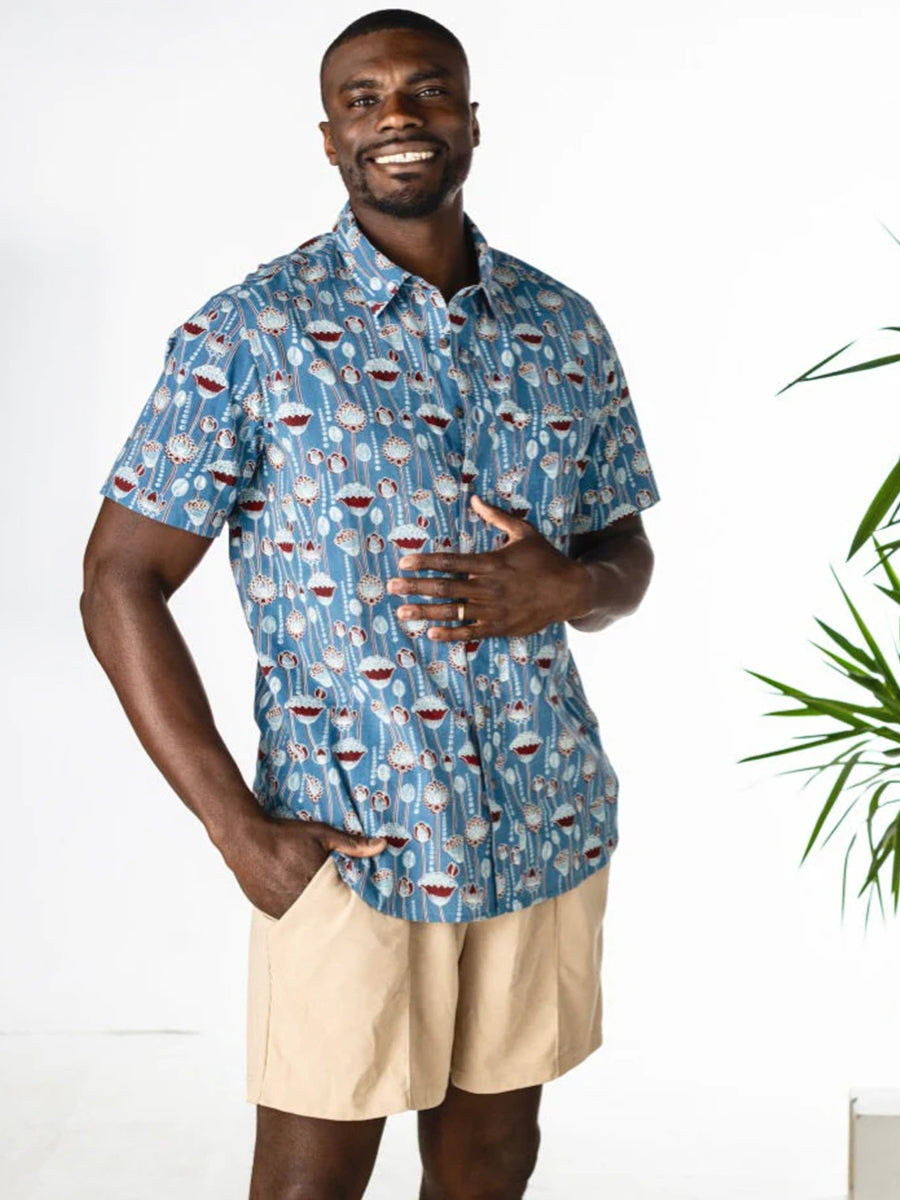 Rise Up Short Sleeve Button-Up Shirt