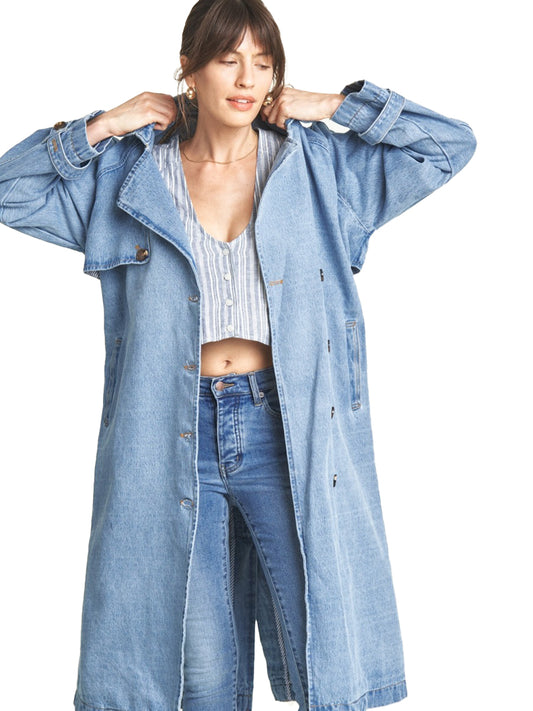 Ryland Denim Trench - Indigo Rinse