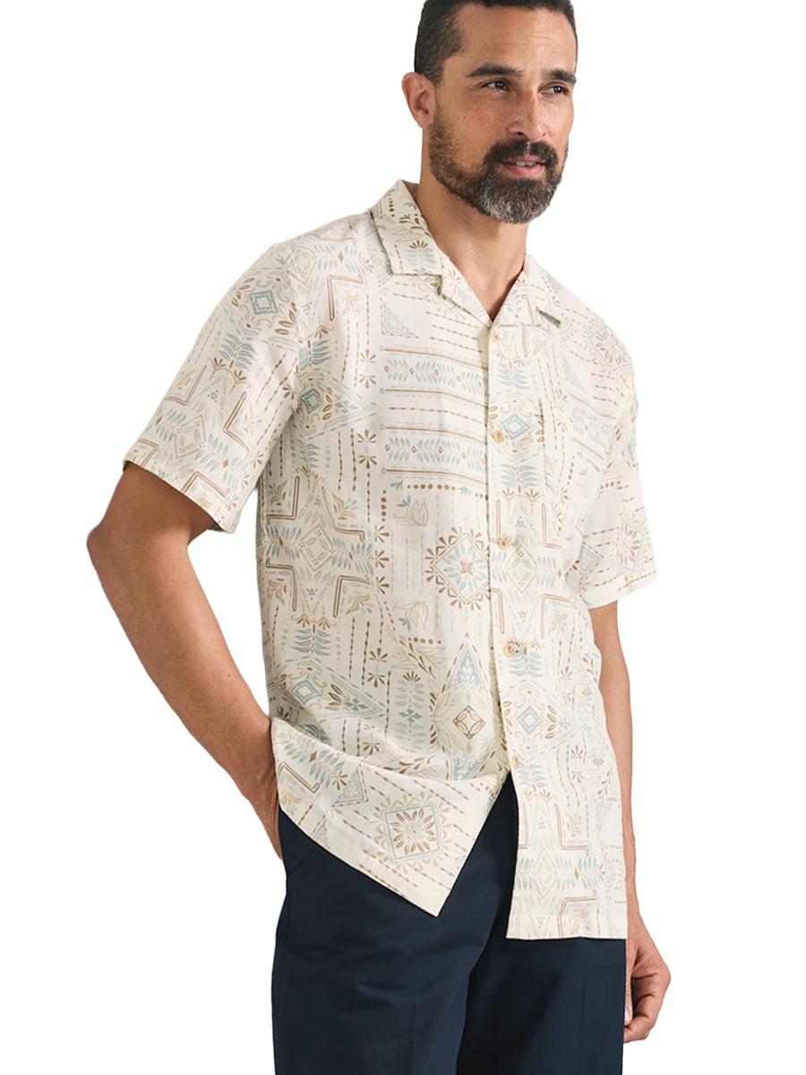 Aloha Short Sleeve Camp Shirt - Laurel Grove Ecru