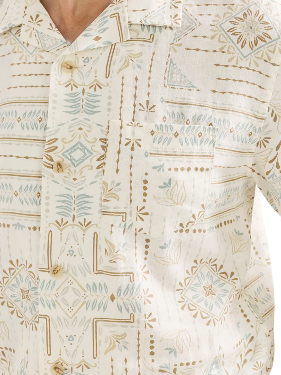 Aloha Short Sleeve Camp Shirt - Laurel Grove Ecru