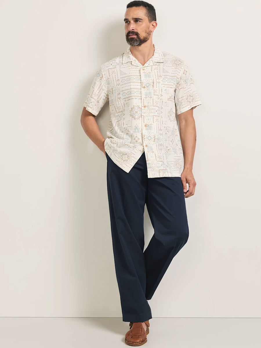 Aloha Short Sleeve Camp Shirt - Laurel Grove Ecru