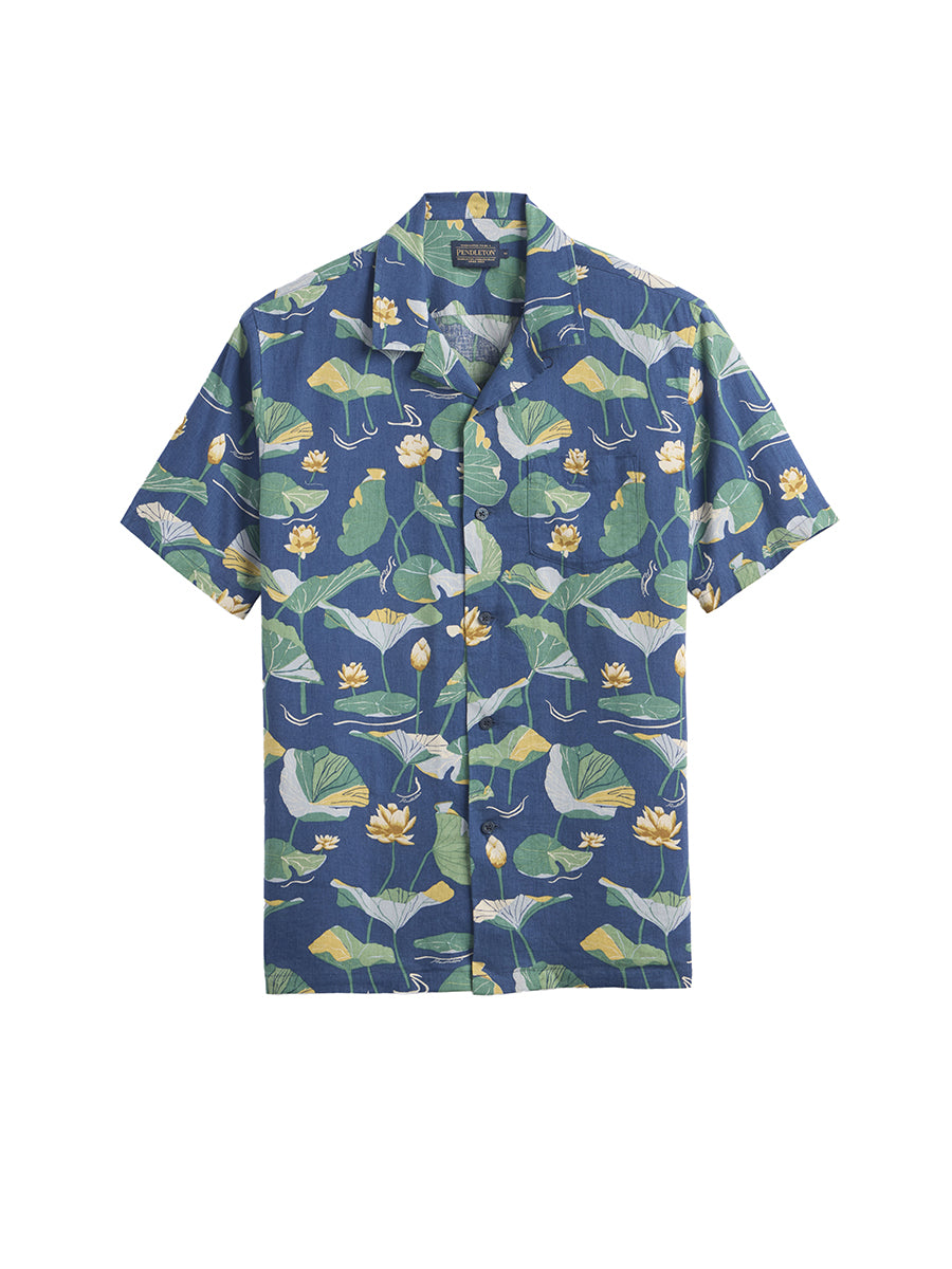 Aloha Short Sleeve Camp Shirt - Lily Pad Blue