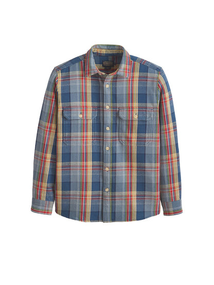 Arcadia Flannel Shirt - Blue & Gold