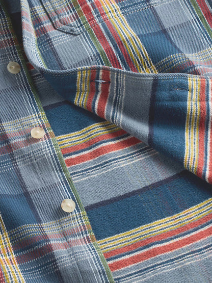 Arcadia Flannel Shirt - Blue & Gold