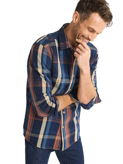 Arcadia Flannel Shirt - Navy Plaid