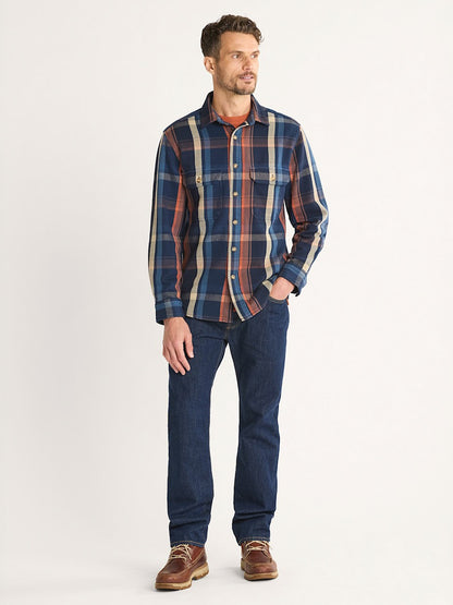 Arcadia Flannel Shirt - Navy Plaid