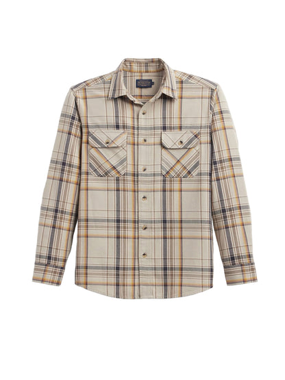 Beach Shack Shirt - Griege Plaid