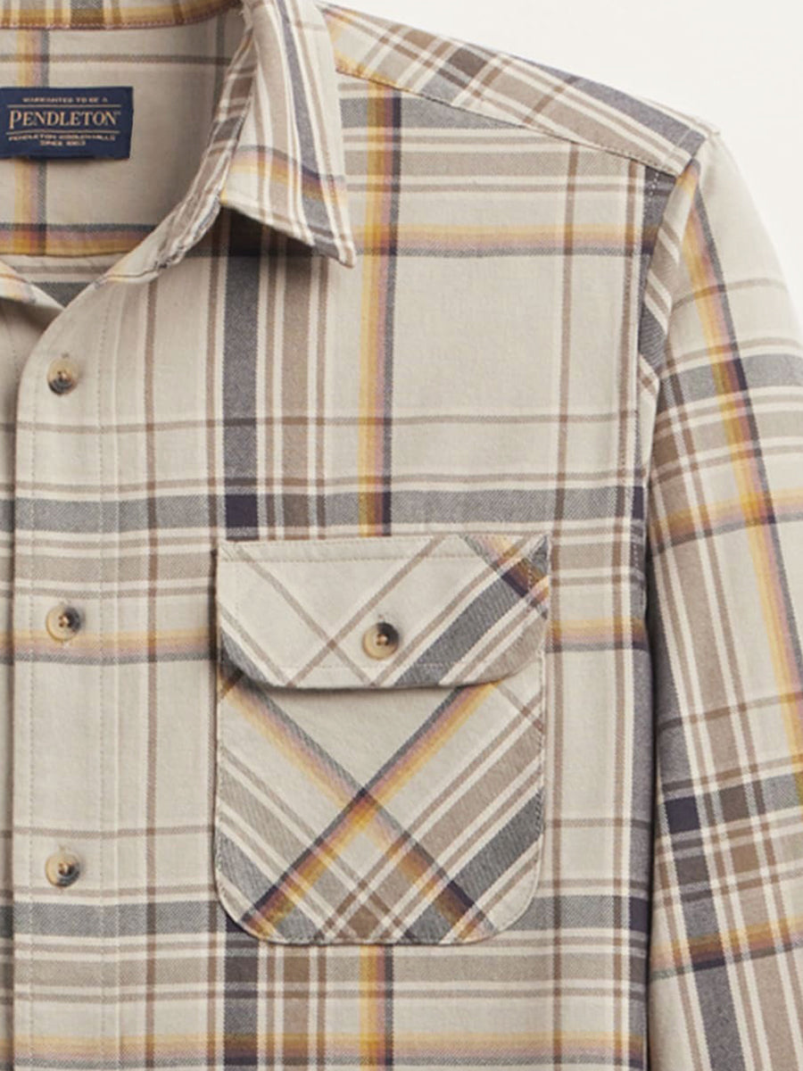 Beach Shack Shirt - Griege Plaid