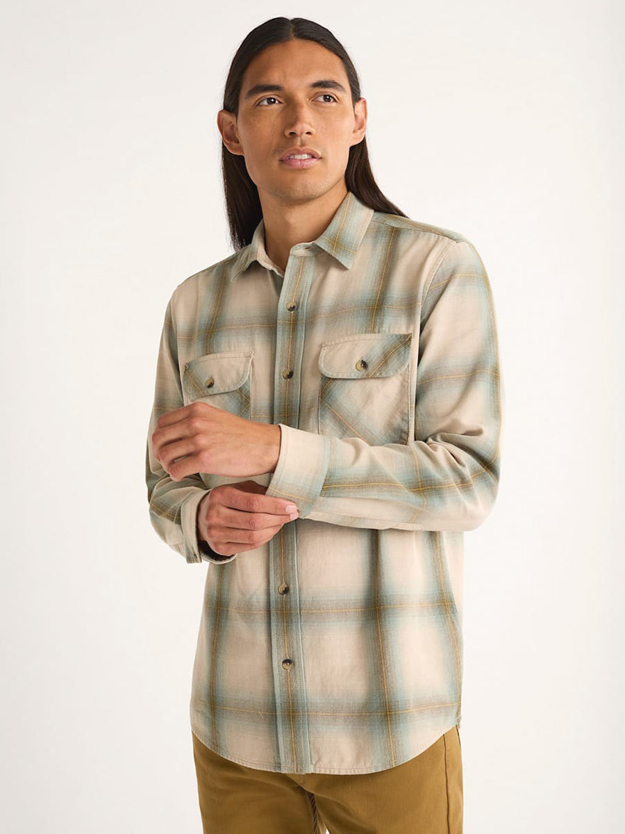 Beach Shack Shirt - Griege Plaid