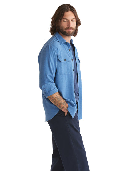 Burnside Flannel Shirt - Aegean Blue