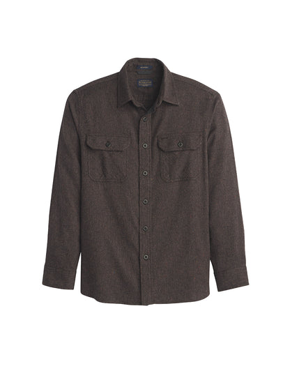 Burnside Flannel Shirt - Brown Heather