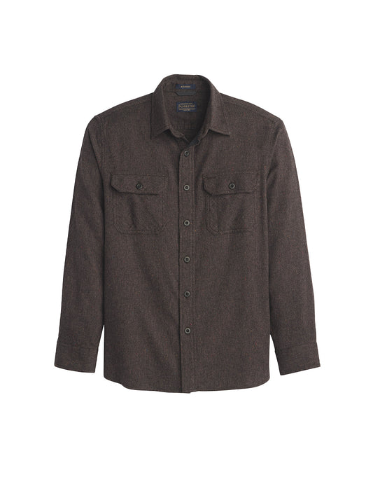 Burnside Flannel Shirt - Brown Heather