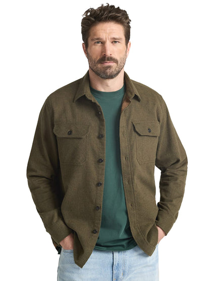 Burnside Flannel Shirt - Forest Green Heather