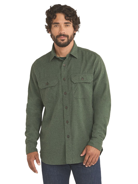 Burnside Flannel Shirt - Green Heather