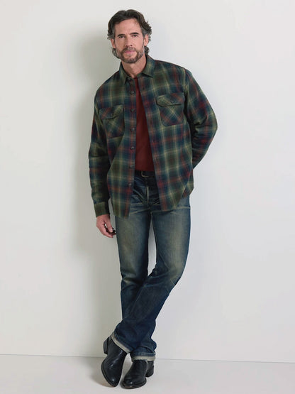 Burnside Flannel Shirt - Green Multi Plaid