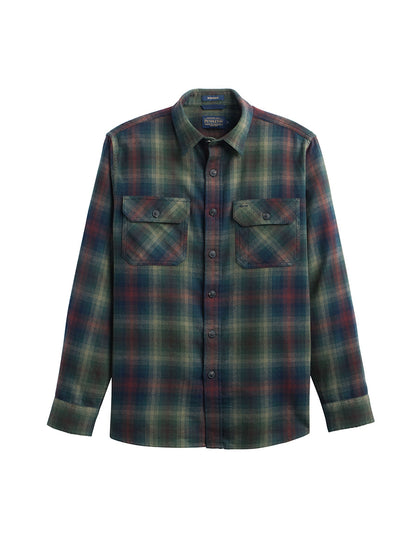 Burnside Flannel Shirt - Green Multi Plaid