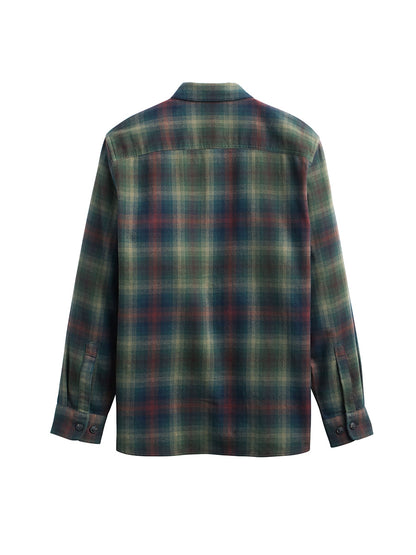 Burnside Flannel Shirt - Green Multi Plaid