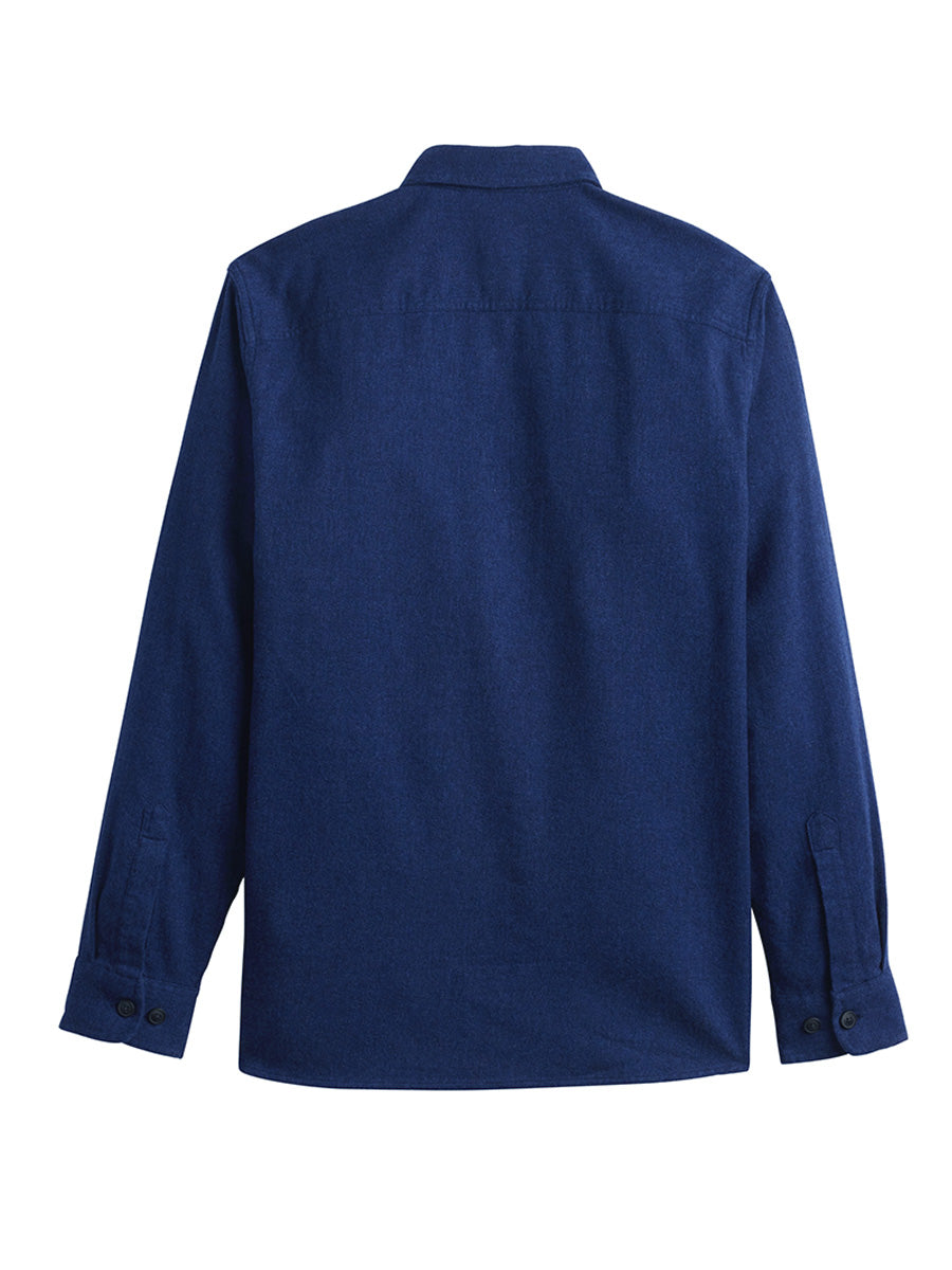 Burnside Flannel Shirt - Navy Donegal Heather