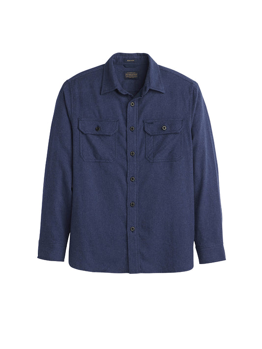 Burnside Flannel Shirt - Navy Heather