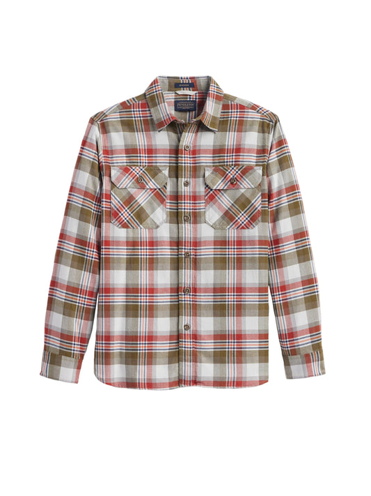 Burnside Flannel Shirt - Olive & Grey