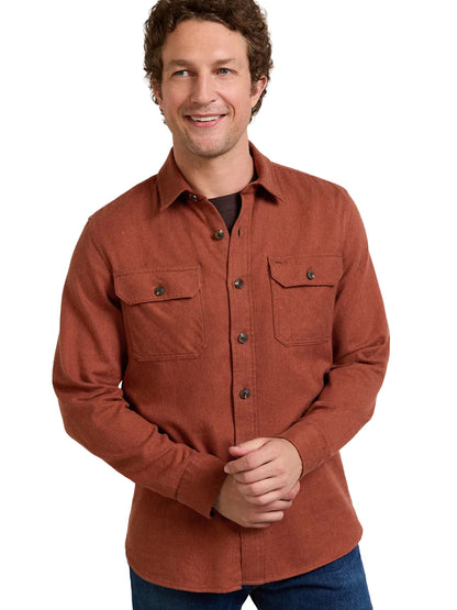 Burnside Flannel Shirt - Red Donegal Heather
