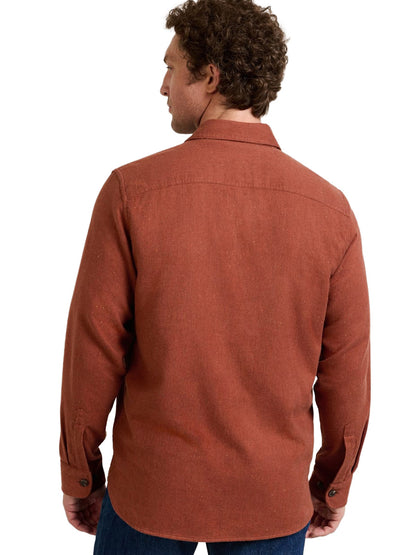 Burnside Flannel Shirt - Red Donegal Heather