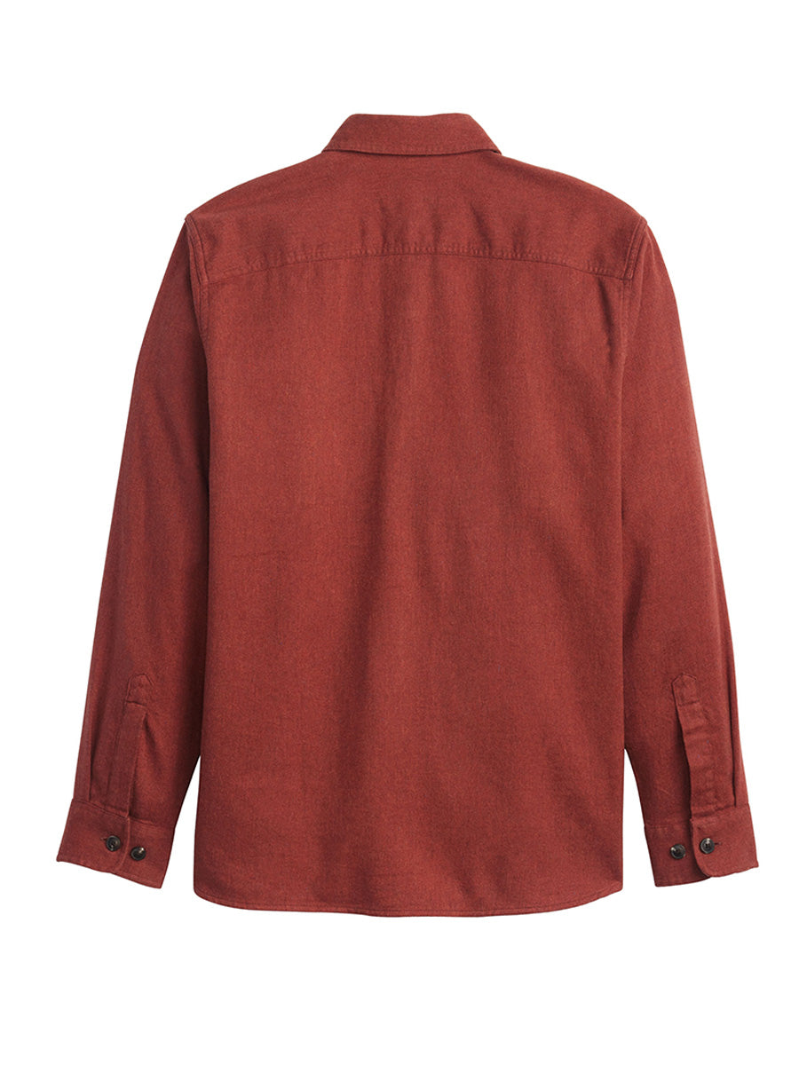 Burnside Flannel Shirt - Red Donegal Heather