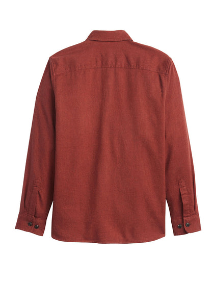 Burnside Flannel Shirt - Red Donegal Heather